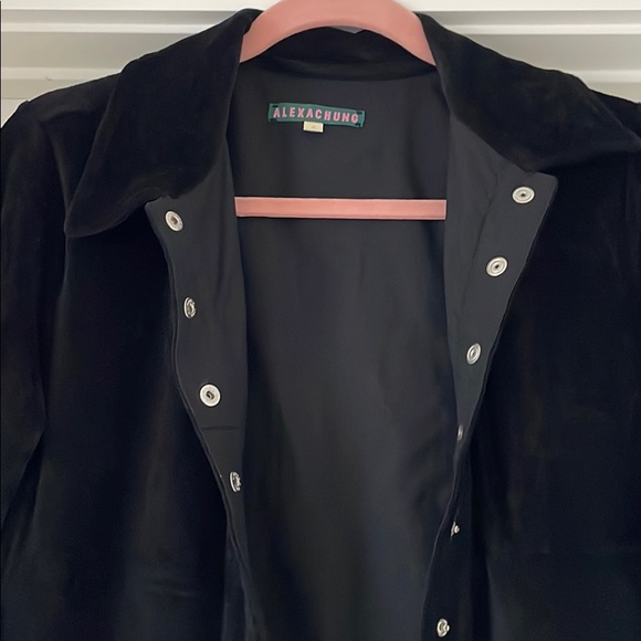 Alexa Chung Velvet Jacket with Silver Buttons - Picture 2 of 5